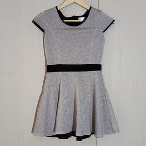 Sally Miller Glittering Gray/Silver Formal Dress
